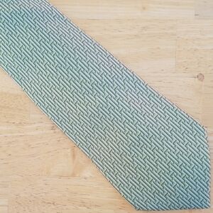 Hermes Geometric Green *PRINT* Tie